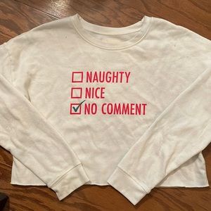 Aeropostale cropped Christmas shirt. Size Large.